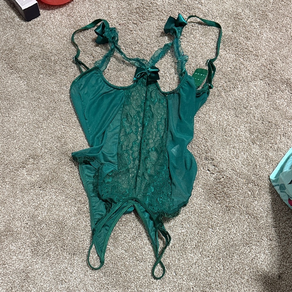 Green Lace Bodysuit